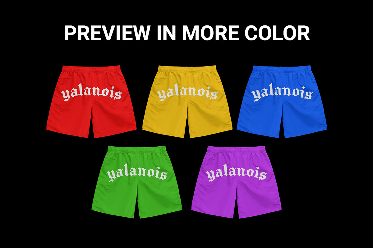shorts pants mockup, a Bottom Mockup by yalanois (Photo 3 of 6)