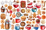 Christmas sweets and hot drinks, a Decorative Illustration by Hanna Hryharenka (Thumbnail 3 of 15)