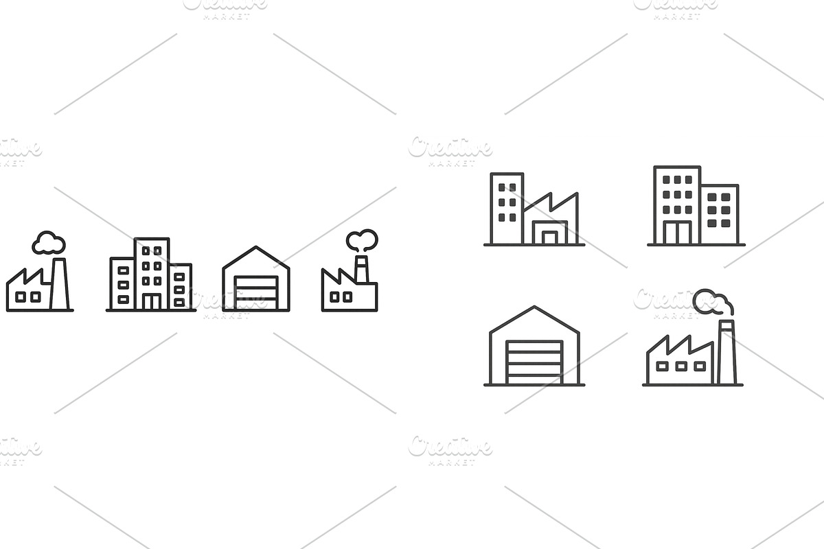 Industrial buildings and factories, an Illustration by ZinetroN