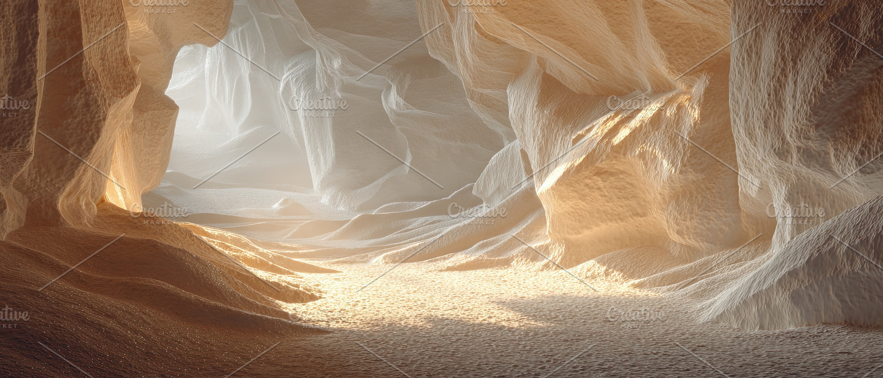 Warm sunlight illuminates textured sandstone walls inside a sere, an Animal Photo by Ales Munt