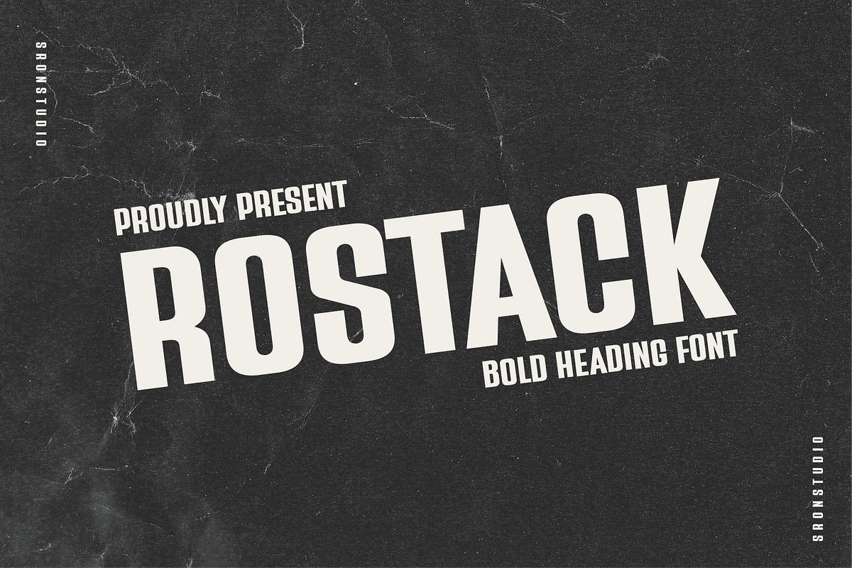 Rostack - Bold Display, a Sans Serif Font by Sronstudio (Photo 1 of 10)