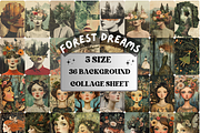 Whimsy Forest Dreams Collage Paper, a Background Graphic by GiraffeCreative (Thumbnail 1 of 9)
