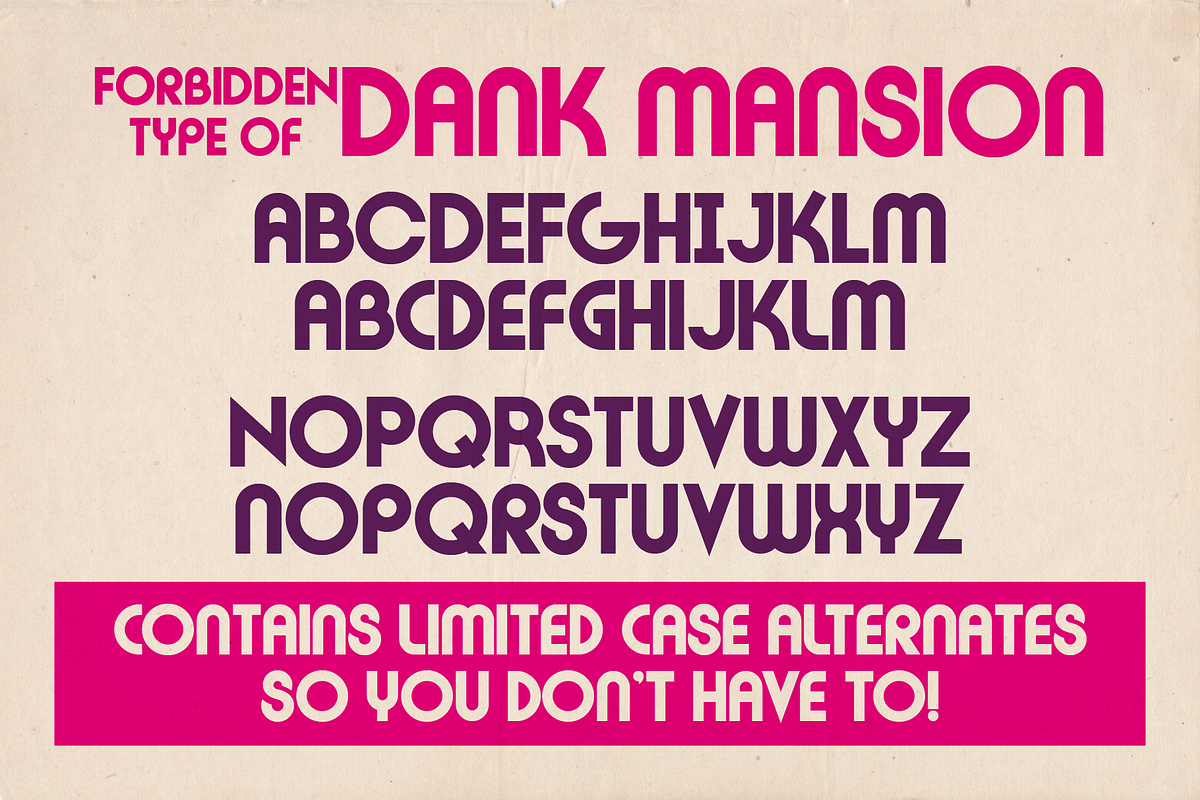 Forbidden Type of Dank Mansion, a Font by category4 (Photo 3 of 6)