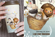 Cute Christmas Animals, an Animal Illustration by TanyaSchuka (Thumbnail 2 of 15)