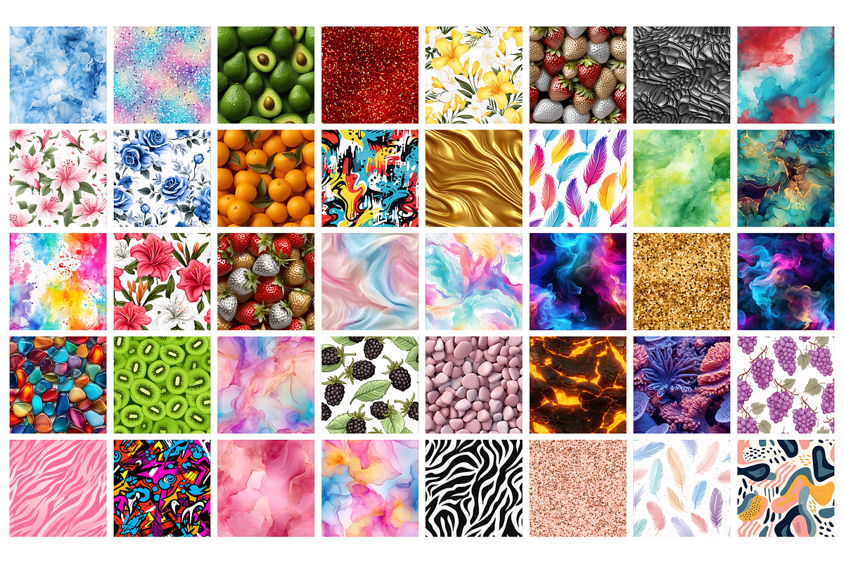 Seamless Pattern Mega Bundle, a Pattern Graphic by Forhadx5 (Photo 4 of 18)