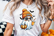 Cute Boujee Ghost Halloween PNG, an Illustration by Sublimation Artist (Thumbnail 8 of 9)