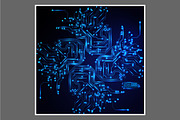 -50% Circuit boards backgrounds set, a Background Graphic by frost_newt (Thumbnail 4 of 11)