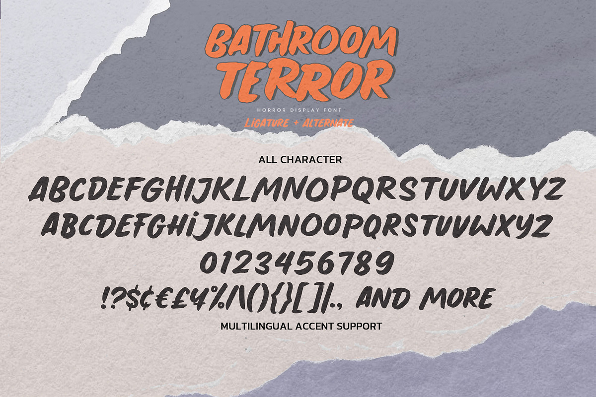 Bathroom Terror, a Sans Serif Font by Gassstype (Photo 6 of 8)