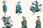 Quirky Baroque Character Clipart, a Person Illustration by BusyDaydesign (Thumbnail 4 of 9)