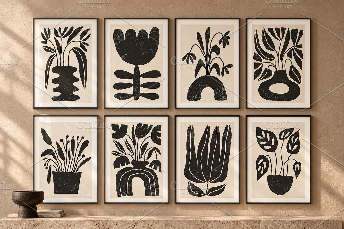 48 Botanical Mid Century Prints, a Background Graphic by C Design Studio (Photo 7 of 12)