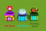 3D Cartoon Shop City, an Environmental 3D Model by Souchenki (Thumbnail 9 of 21)
