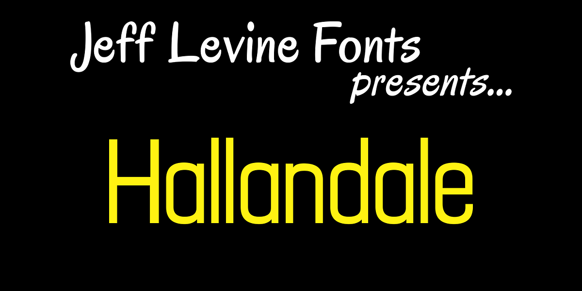Hallandale JNL, a Sans Serif Font by Jeff Levine Fonts