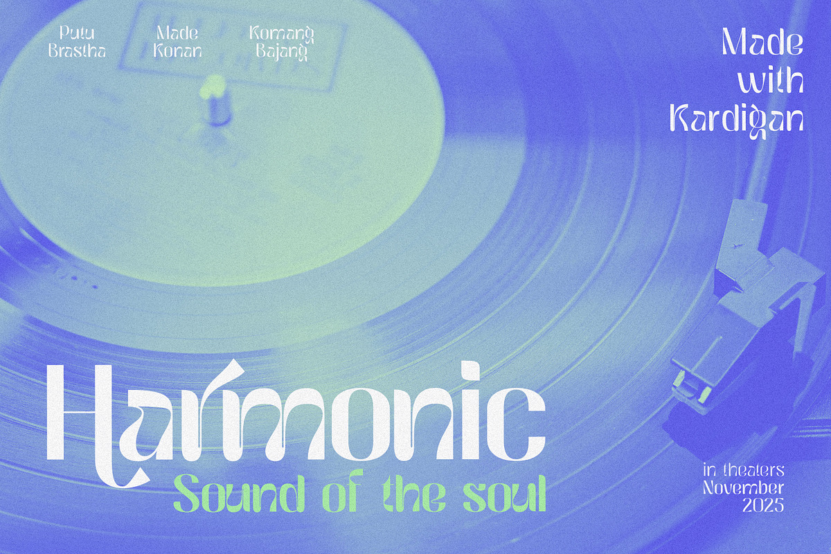 Kardigan - Retro Display Font, a Sans Serif Font by Ekahermawan (Photo 5 of 14)