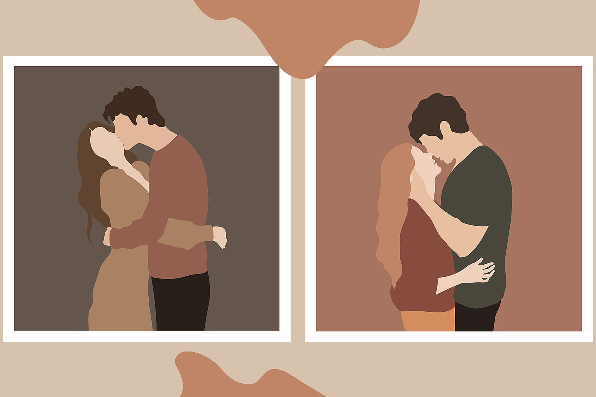 The Lovers Minimalist Graphic Art, a Decorative Illustration by Miracles Everywhere (Photo 7 of 12)