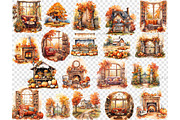 Autumn Scenes Clipart | Fall Bundle, a Seasonal Illustration by GlamArtZhanna (Thumbnail 4 of 5)