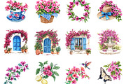 Gardens Watercolor Clipart, a Seasonal Illustration by Designking (Thumbnail 2 of 5)