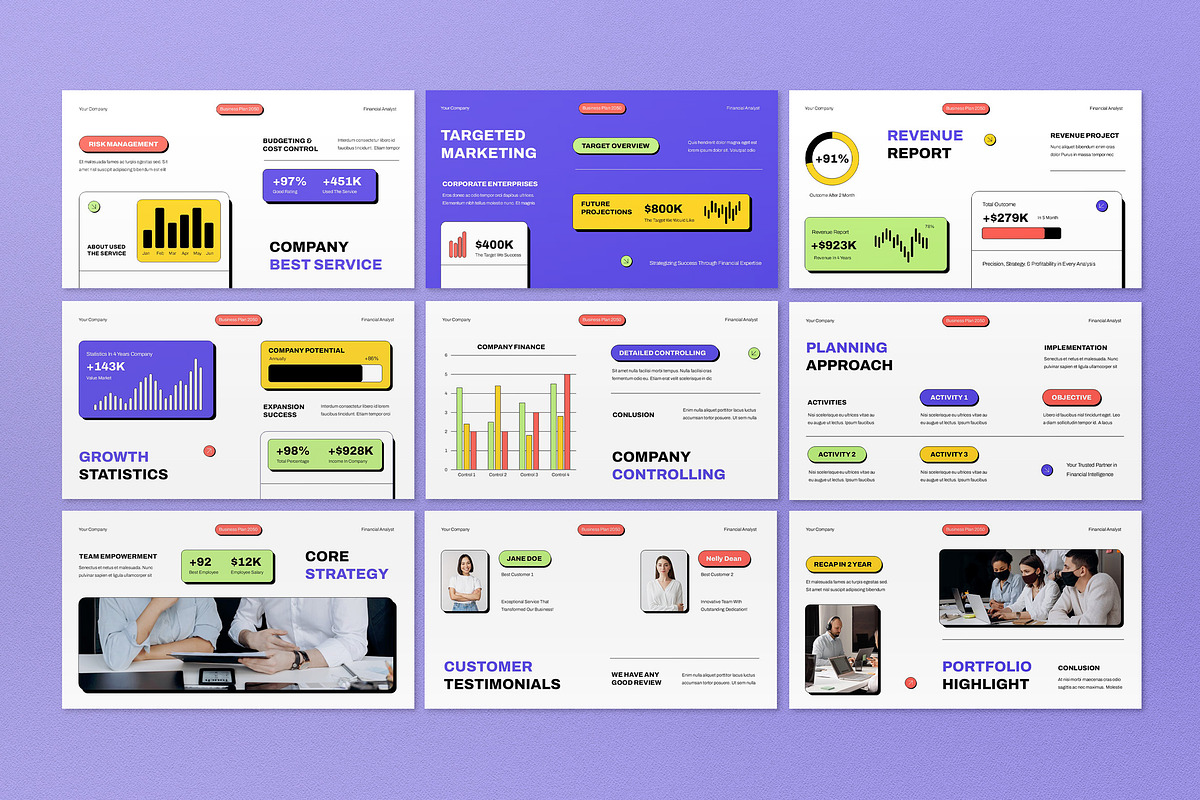 White Financial Analyst Google Slide, a Presentation Template by graphicook (Photo 2 of 4)