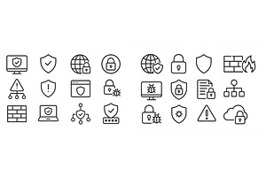 Cybersecurity icons representing, a Technology Photo by ZinetroN