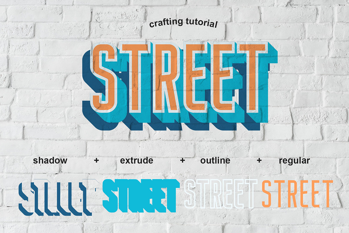 Nordin Extrude Font Family, a Sans Serif Font by Craft Supply Co. (Photo 4 of 9)