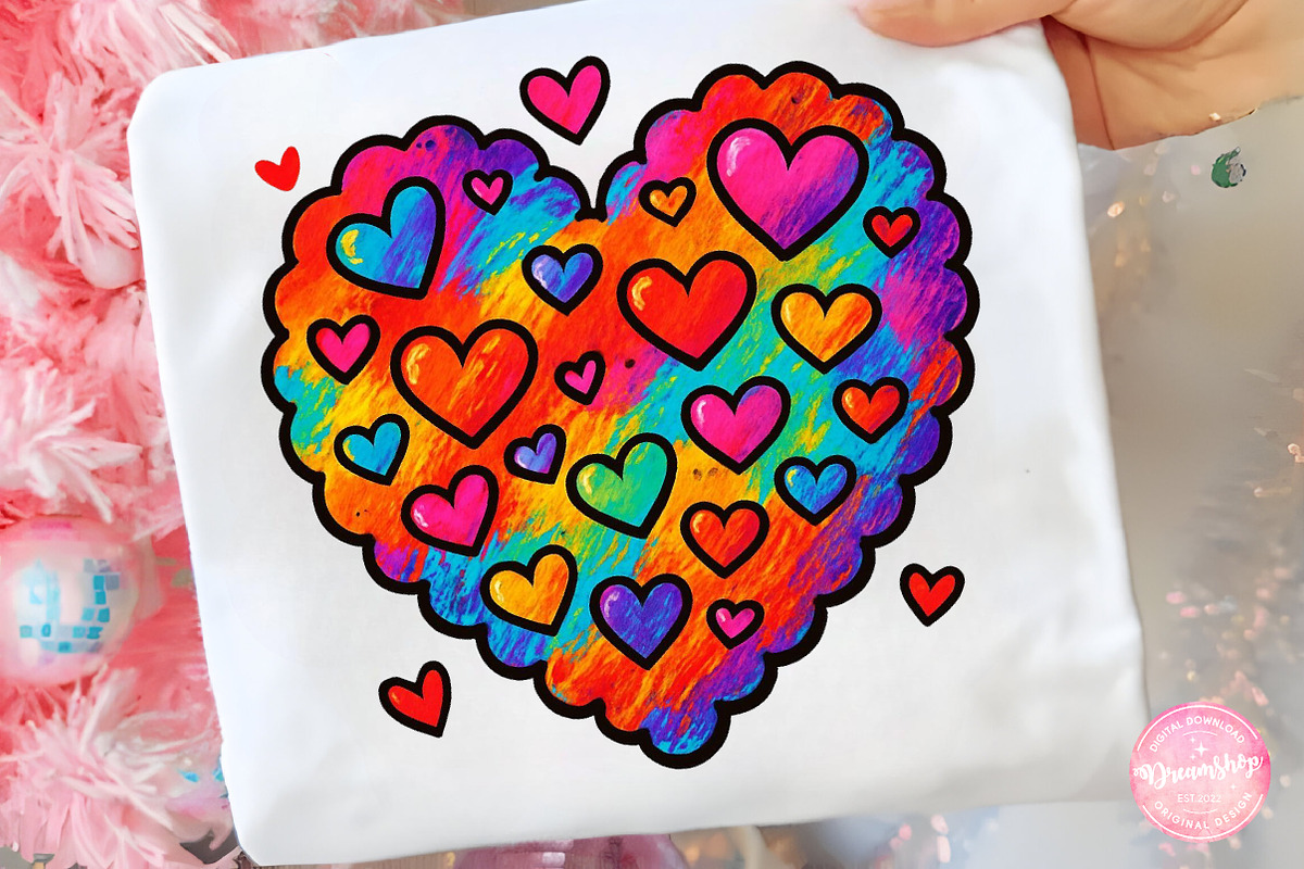 Brushstroke Valentine Heart PNG, an Illustration by CreationArt (Photo 1 of 5)