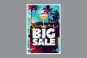 Summer Sale grunge vector poster set, a Seasonal Illustration by PoPaShop (Thumbnail 8 of 9)