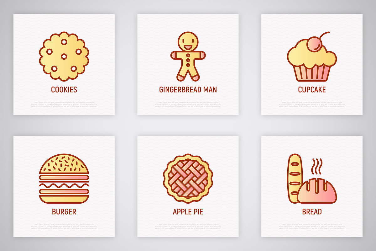 Bakery | 16 Thin Line Icons, an Outline Icon by Alex Blogoodf (Photo 5 of 7)