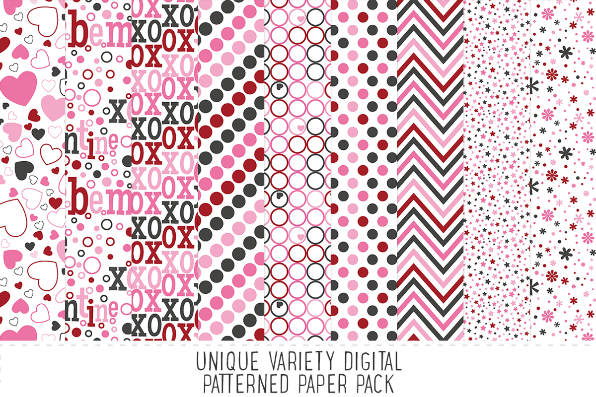 Valentine Pattern Paper Pack