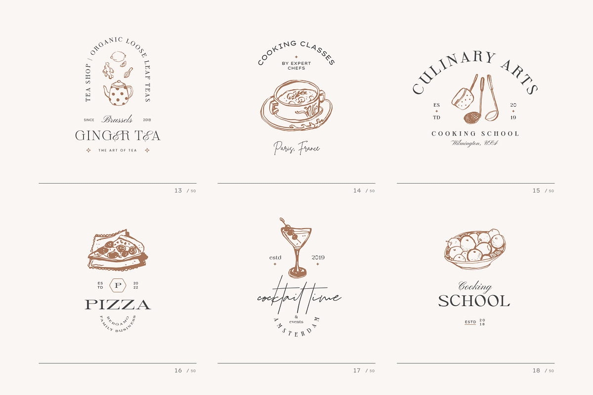 Food & Drinks Logo Kit, a Branding & Logo Template by iStar Design (Photo 8 of 27)