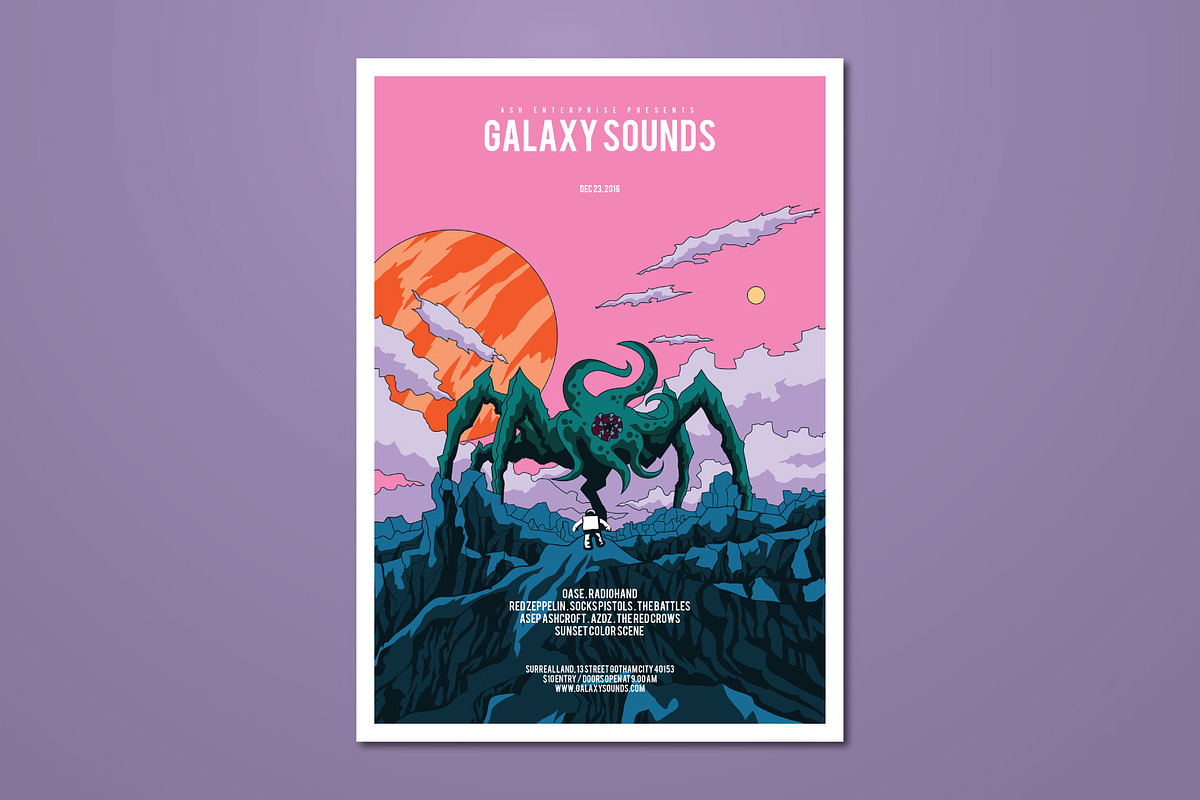 Hand Drawn Space Horror Flyer, a Flyer Template by ashenterprise (Photo 1 of 2)