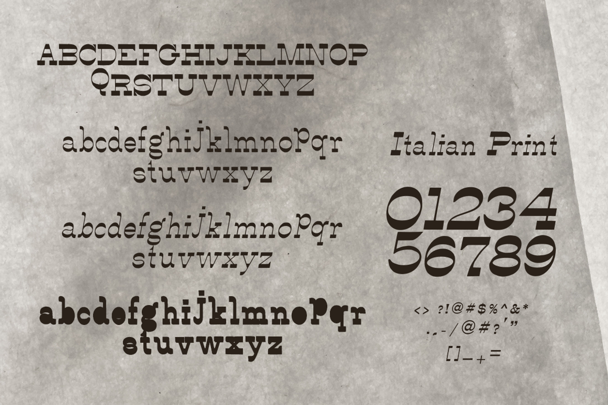 Italian Print - Font, a Serif Font by Lilithcollageart (Photo 3 of 4)