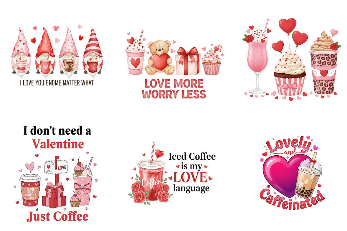 New Valentine Coffee Sublimation, an Illustration by DreamArtGraphic (Photo 2 of 4)