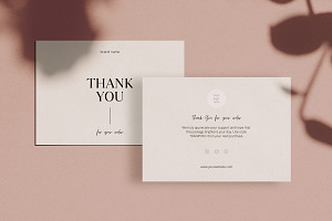 Minimal Thank You Card Canva