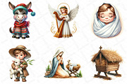 Cute Christmas Nativity Clipart Bund, an Illustration by DreamPrint404 (Thumbnail 2 of 4)