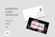 Floral Business card, a Business Card Template by Emaholic Template (Thumbnail 1 of 4)