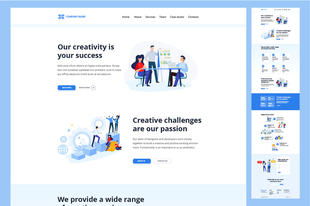 One page website design template, a Templates & Theme by PureSolution