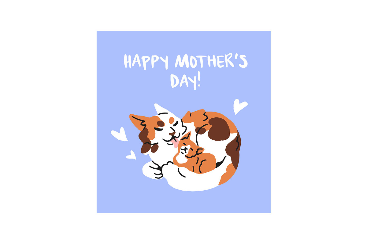 Mother's Day cards with animals set, an Animal Illustration by PaperTrident (Photo 9 of 11)