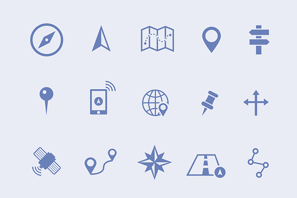 15 Map And Navigation Icons