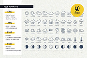 WEATHER FORECAST DOODLE ICONS, an Outline Icon by insemar (Thumbnail 3 of 4)