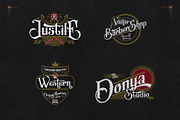 Justile + Extra Logos Template, a Blackletter Font by McJer.Studio (Thumbnail 11 of 11)
