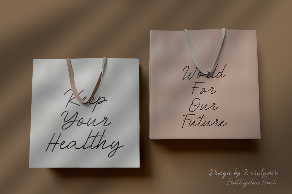 Frothydue, a Script Font by kerismaker (Photo 2 of 10)
