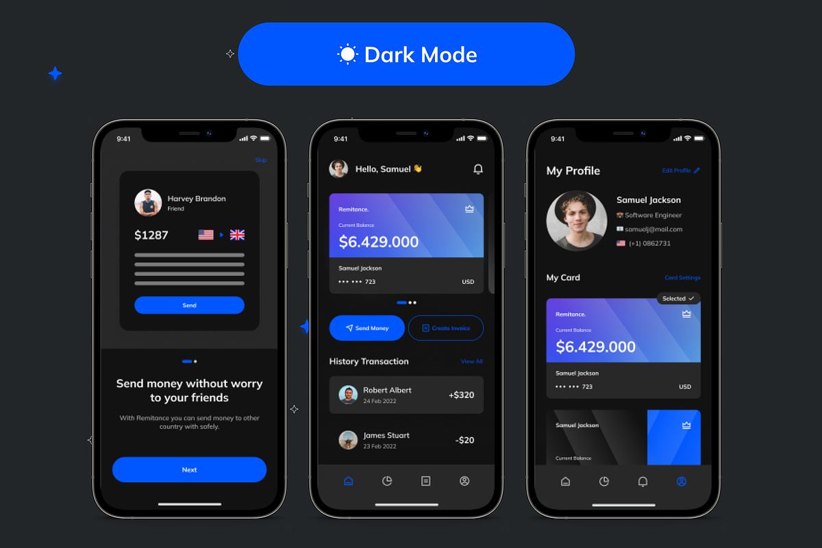 Remittance App UI Kit