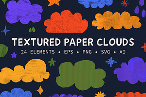 Grunge Texture Paper Clouds Pack