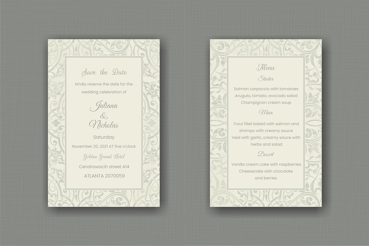 Wedding Invitation set, an Invitation Template by NataLito (Photo 3 of 5)