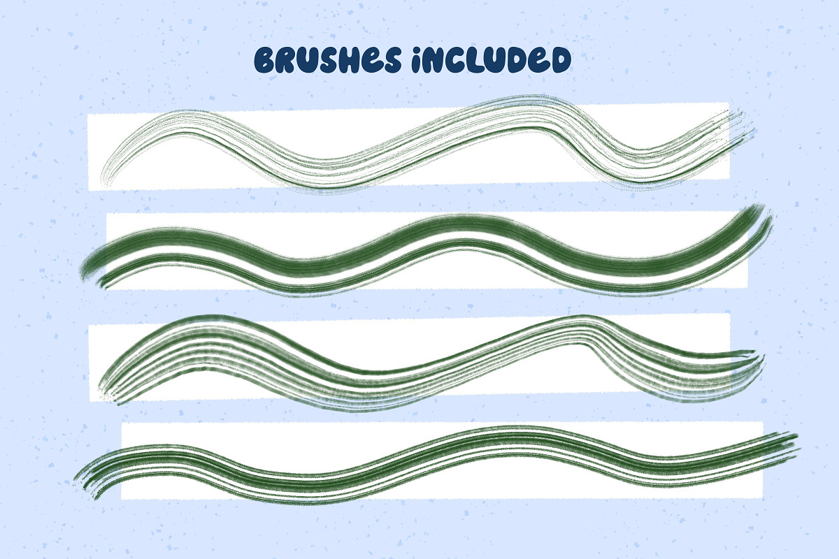 Procreate Rake Texture Brushes 21x, a Brush Add-On by Esther Nariyoshi (Photo 7 of 9)