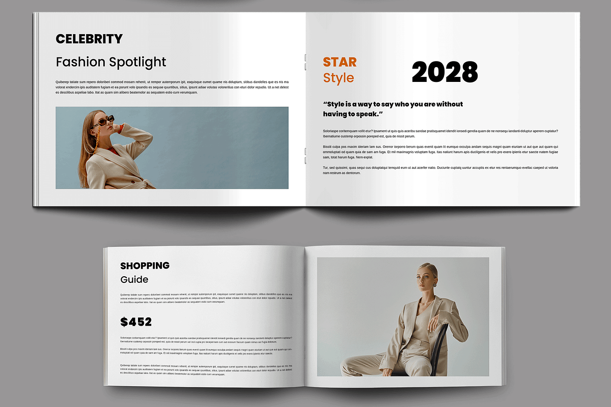 Fashion Magazine Layout, a Magazine Template by MightyDesign (Photo 5 of 8)