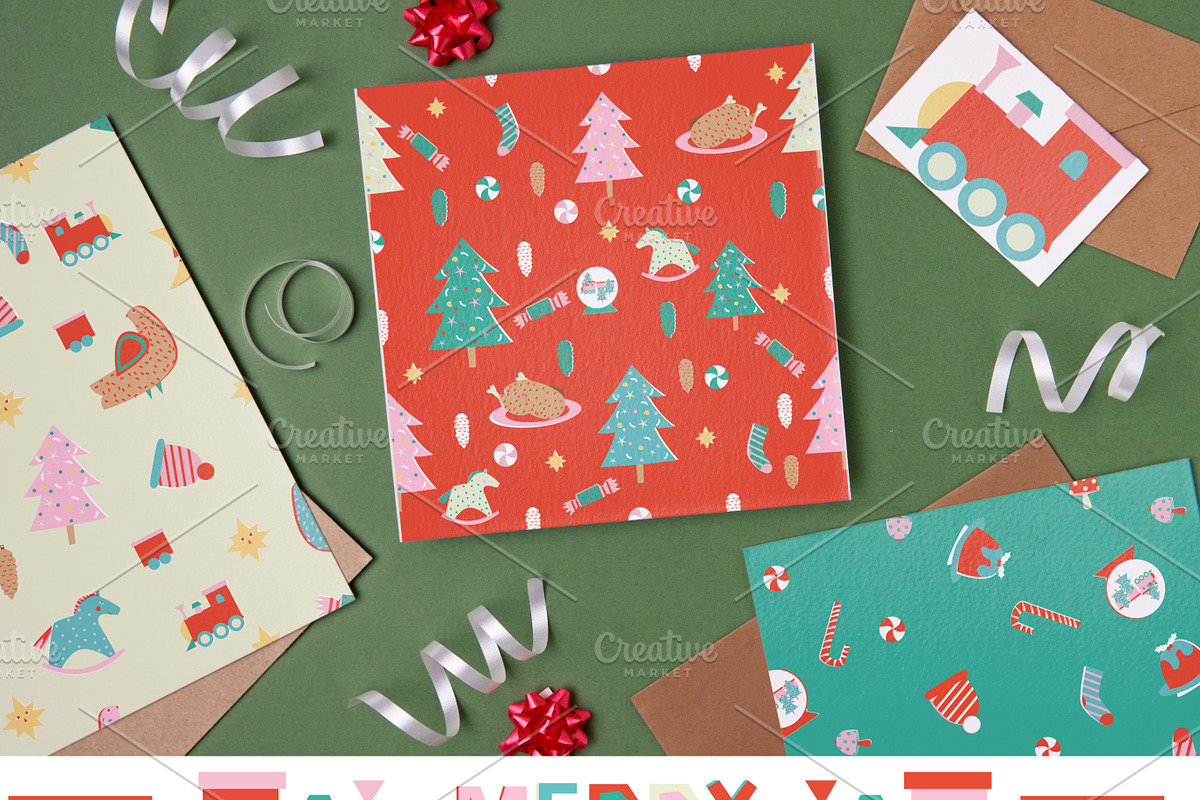 Merry Christmas. 50 BONUS elements, a Pattern Graphic by Lineli (Photo 8 of 10)