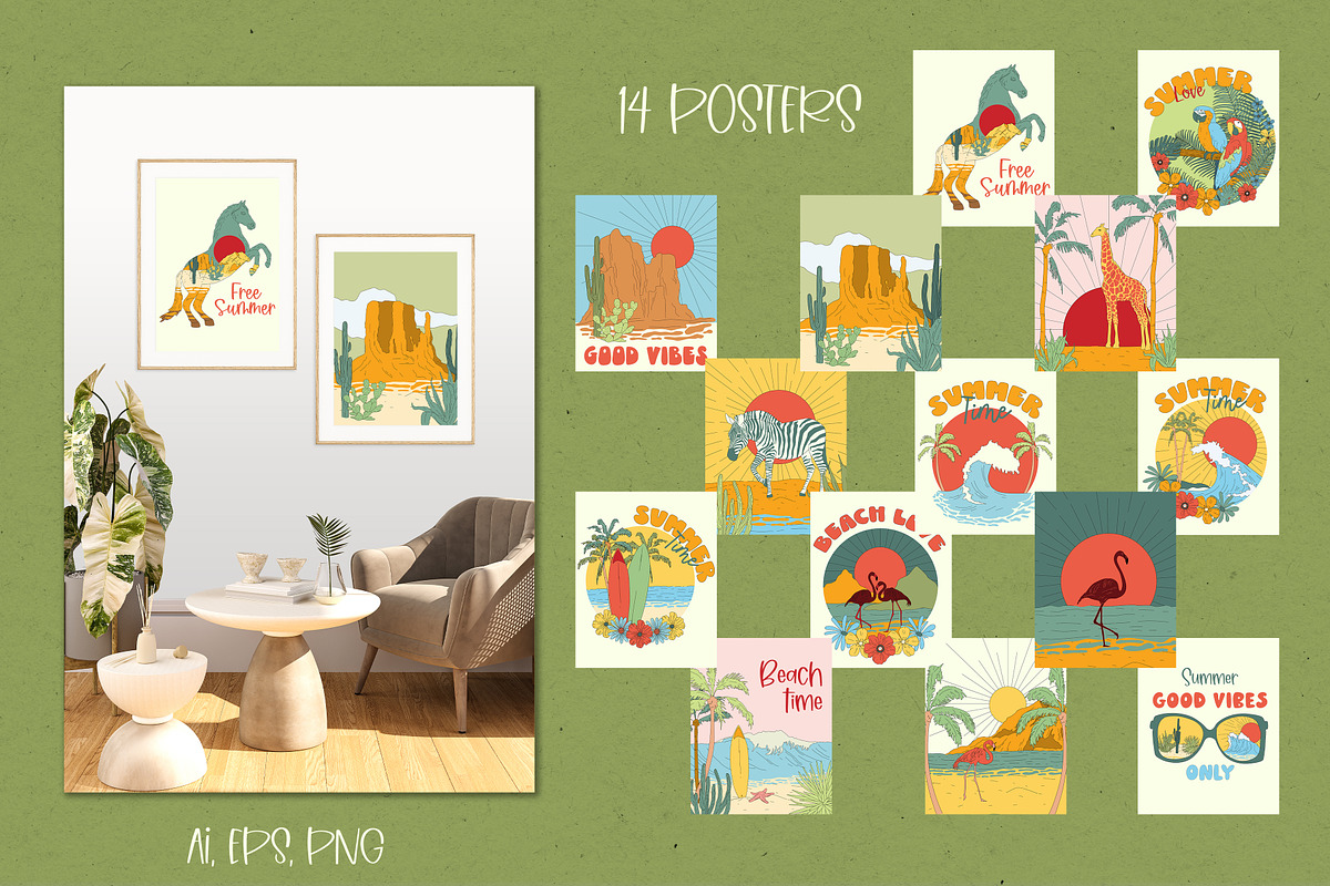 Retro Summer Time Creator, an Object Graphic by Polli Deeva (Photo 6 of 13)
