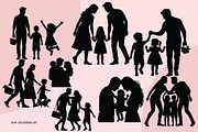 Family Silhouette SVG Bundle, an Object Graphic by AIW SOLUTIONS (Thumbnail 2 of 4)