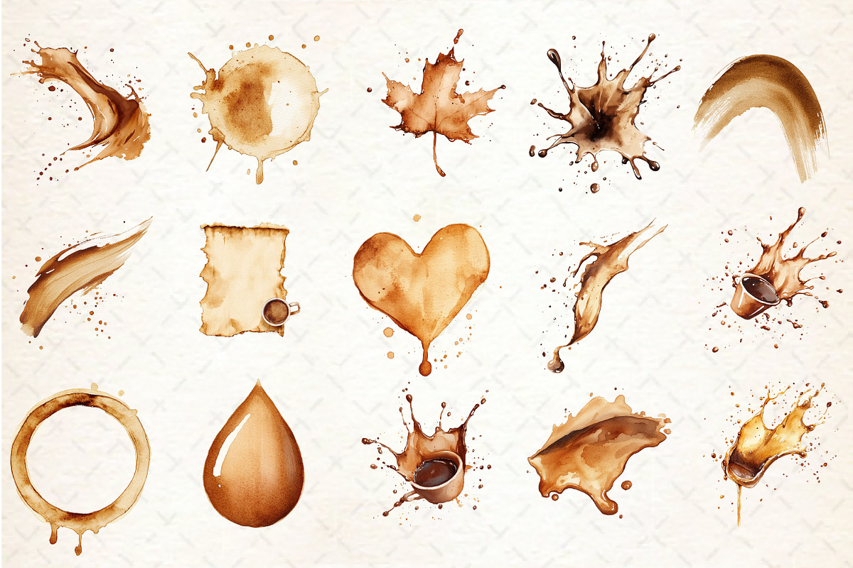 Coffee Stains Clipart, an Illustration by Rose Art (Photo 2 of 7)