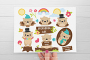 GroundHog Day Clipart + SVG, a Seasonal Illustration by MyClipArtStore (Thumbnail 2 of 3)